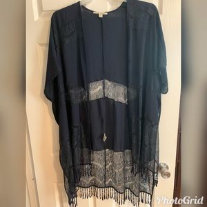 Navy blue lace tunic